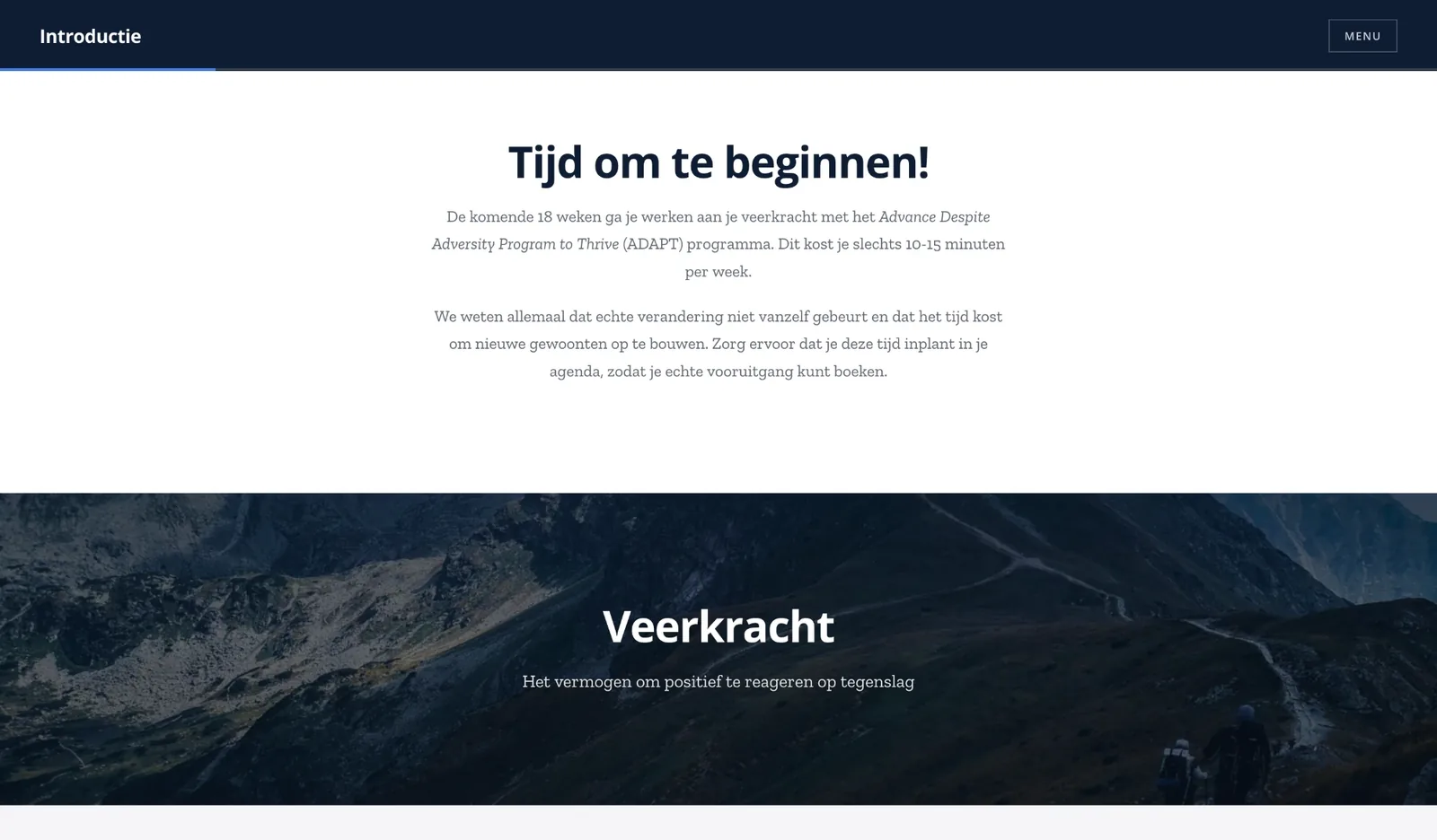 ADAPT: tijd om te beginnen